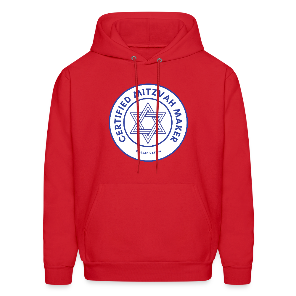 Certified Mitzvah Maker Men's Hoodie - red