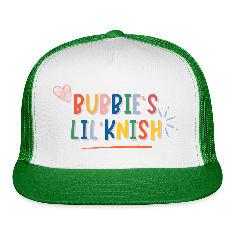 Bubbie's Lil' Knish Trucker Hat - white/kelly green