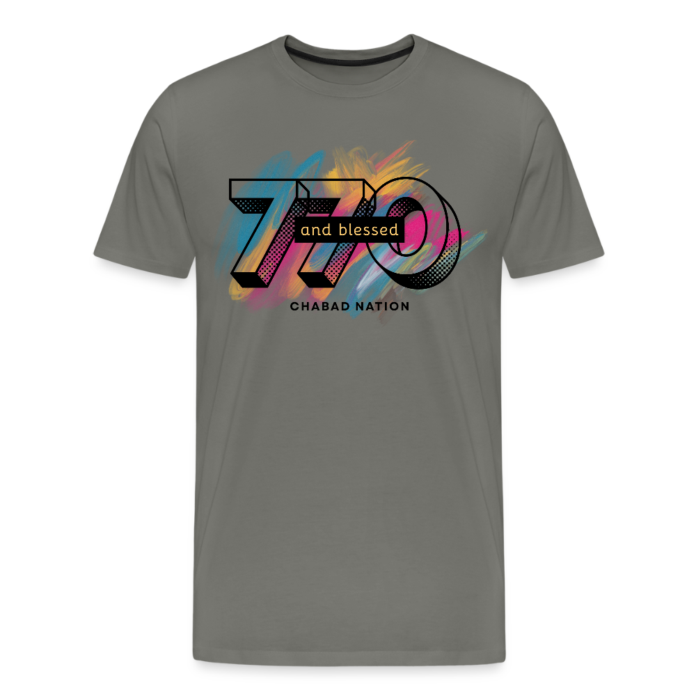 770 And Blessed Men's Premium T-Shirt - asphalt gray