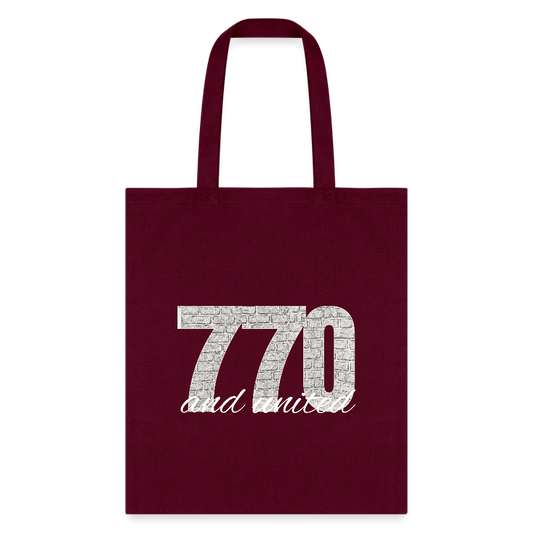 770 And United Light Tote Bag - burgundy