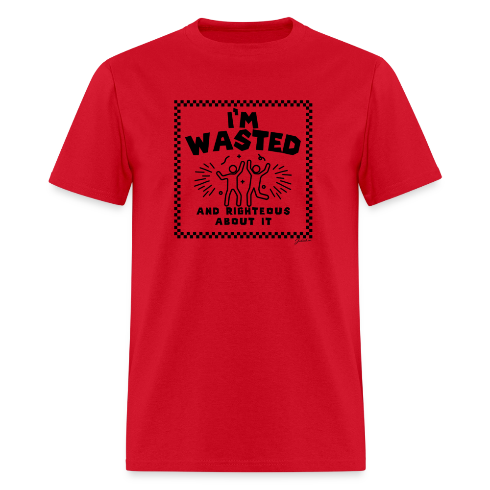 Wasted & Righteous Men's T-Shirt | GILDAN 5000 - red