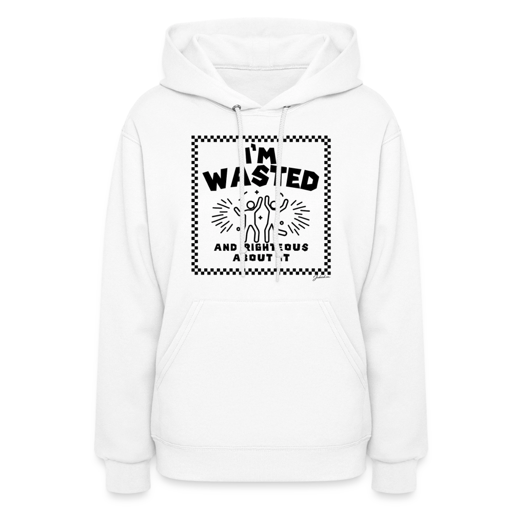 Wasted & Righteous Women's Hoodie - white