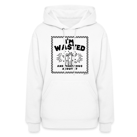 Wasted & Righteous Women's Hoodie - white