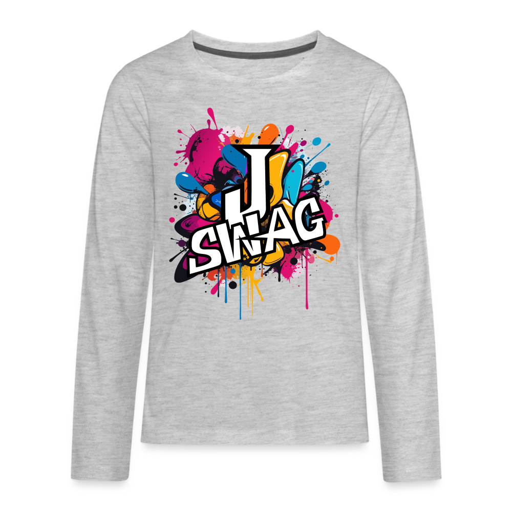 Jswag Logo  Kids' Premium Long Sleeve T-Shirt - heather gray