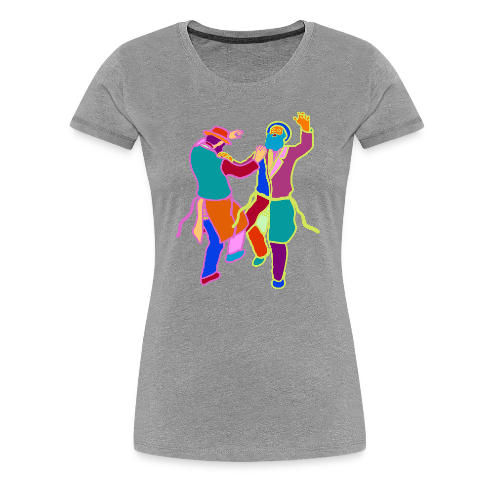 Colorful Dancing Rabbis Women’s Premium T-Shirt - heather gray