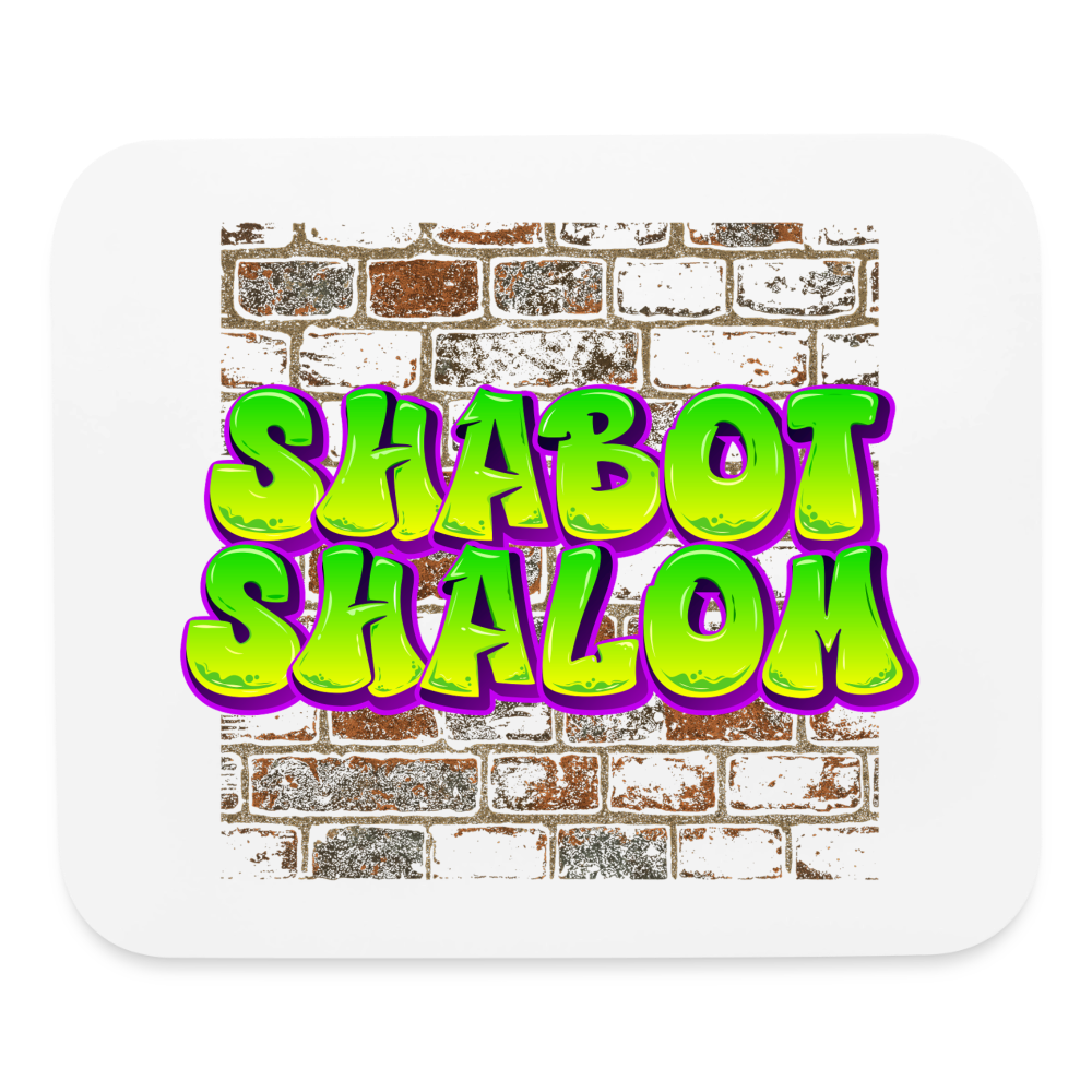 Shabot Shalom Brick 770 Graffiti Mouse pad Horizontal - white