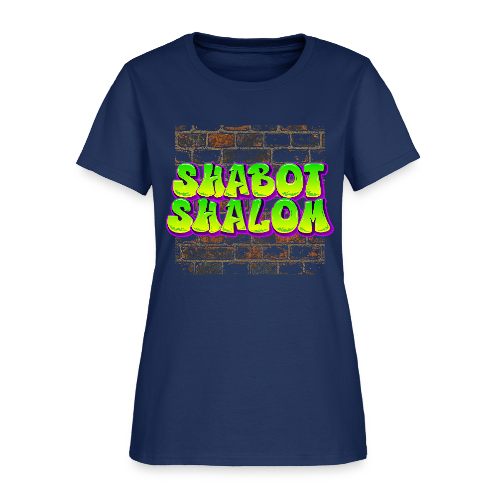 Shabot Shalom Brick 770 Graffiti Women's T-Shirt -  blue dusk