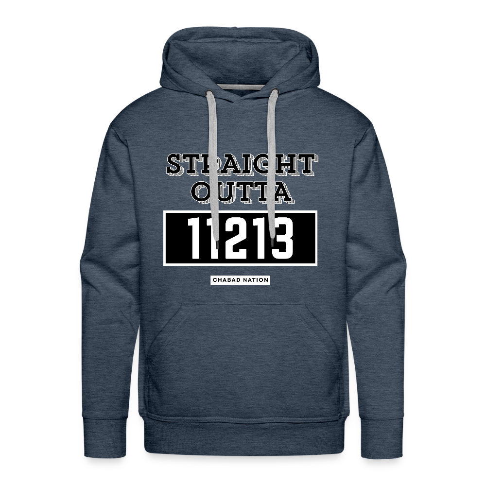 Straight Outta 11213 Men’s Premium Hoodie - heather denim