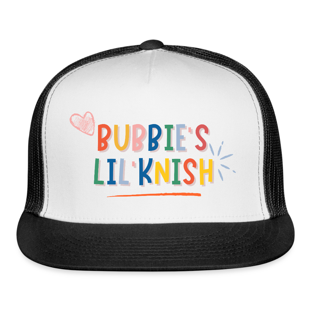 Bubbie's Lil' Knish Trucker Hat - white/black