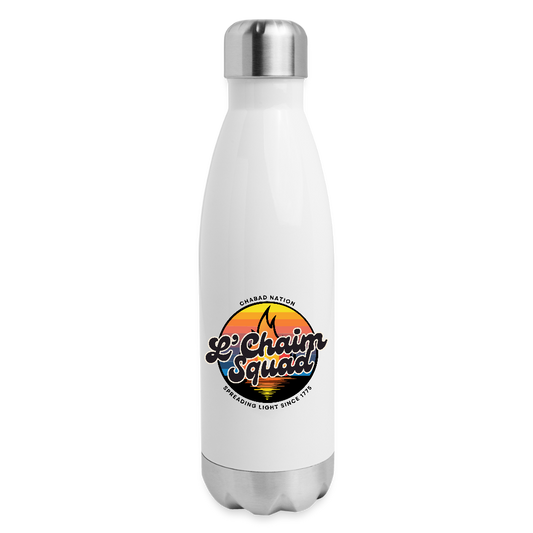 L’Chaim Squad – Spreading Light Insulated Stainless Steel Water Bottle - white