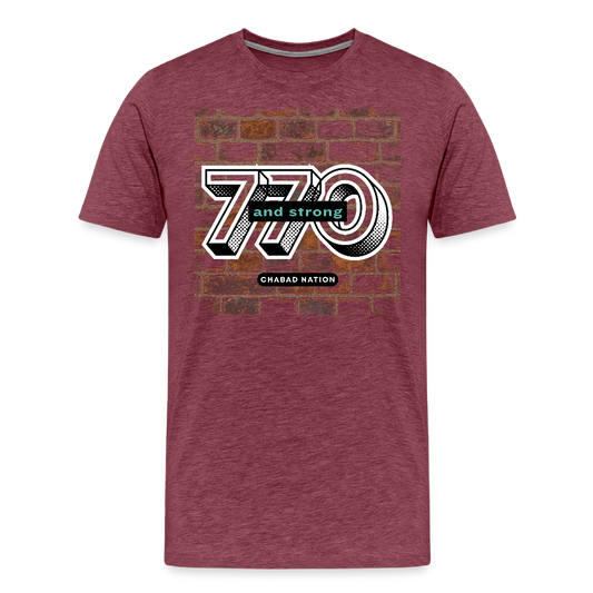 770 And Strong Men's Premium T-Shirt - heather burgundy