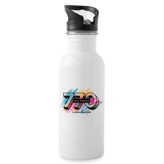 770 And Blessed  Water Bottle - white