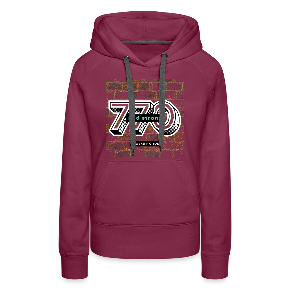770 And Strong Women’s Premium Hoodie - burgundy