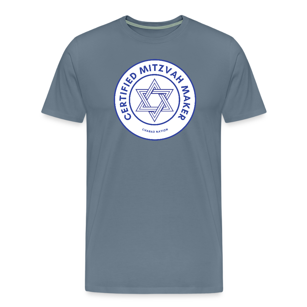 Certified Mitzvah Maker Men's Premium T-Shirt - steel blue