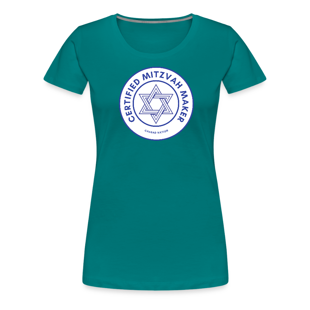 Certified Mitzvah Maker Women’s Premium T-Shirt - teal