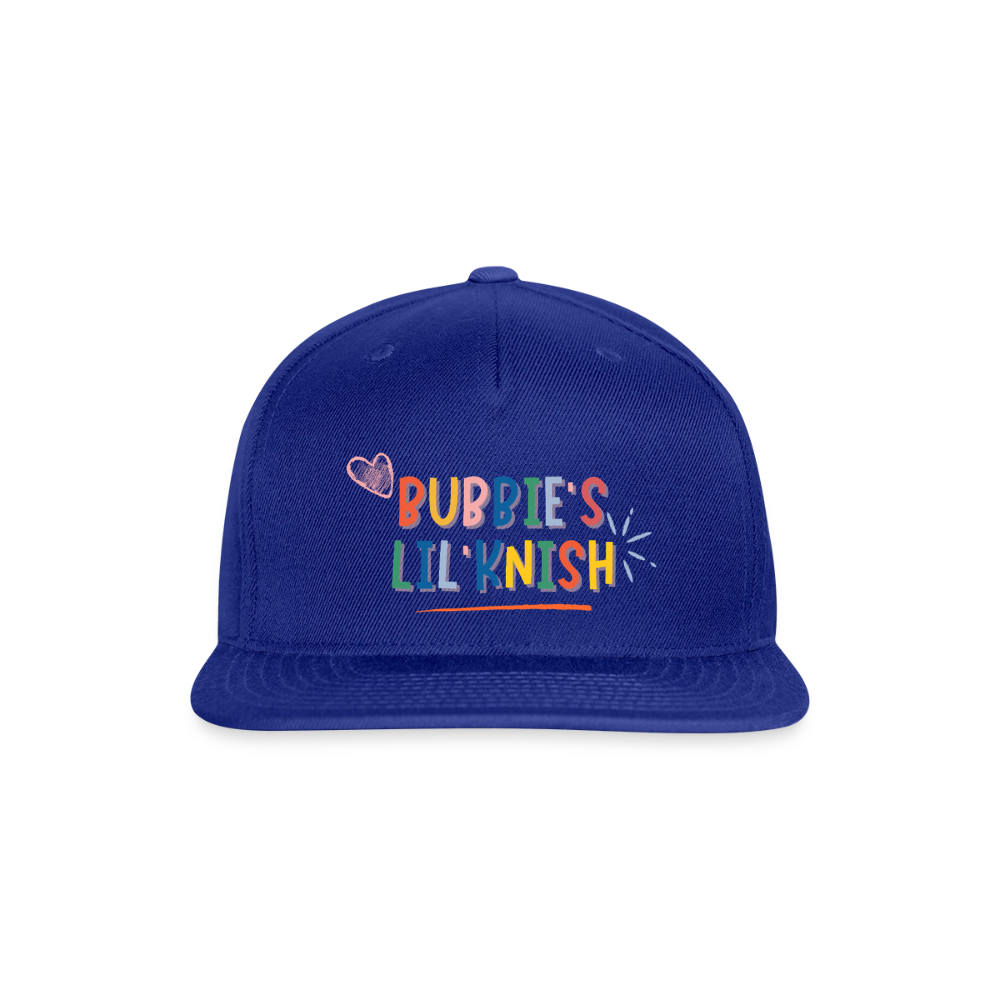 Bubbie's Lil' Knish Snapback Baseball Cap - royal blue