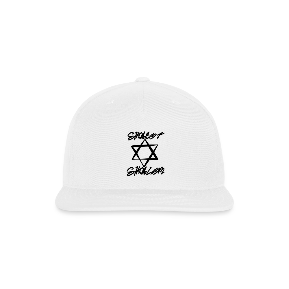 Shabbat Shalom Graffiti Star Snapback Baseball Cap - white