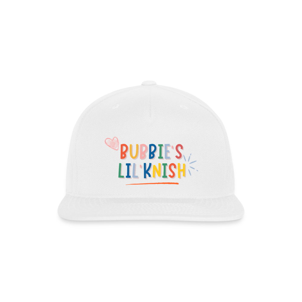Bubbie's Lil' Knish Snapback Baseball Cap - white