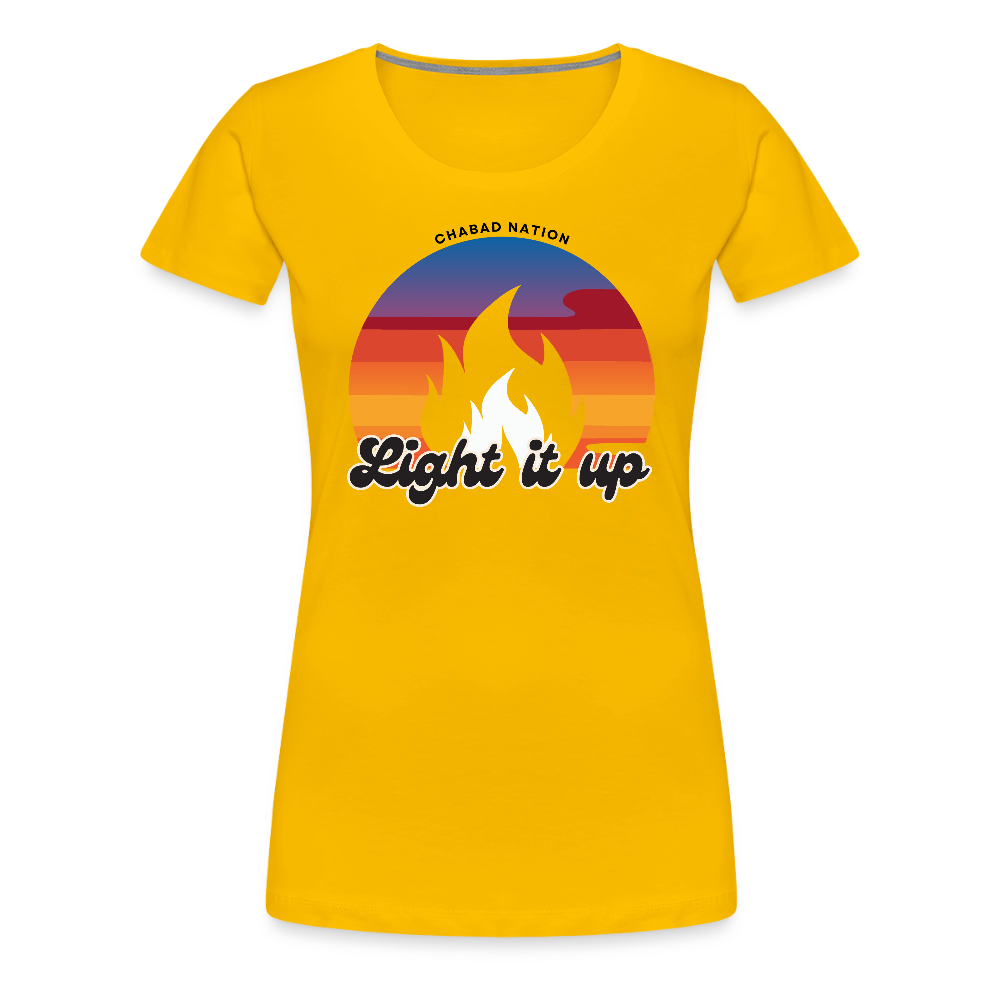 Light It Up Women’s Premium T-Shirt - sun yellow