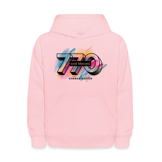 770 And Blessed Kids' Hoodie - pink