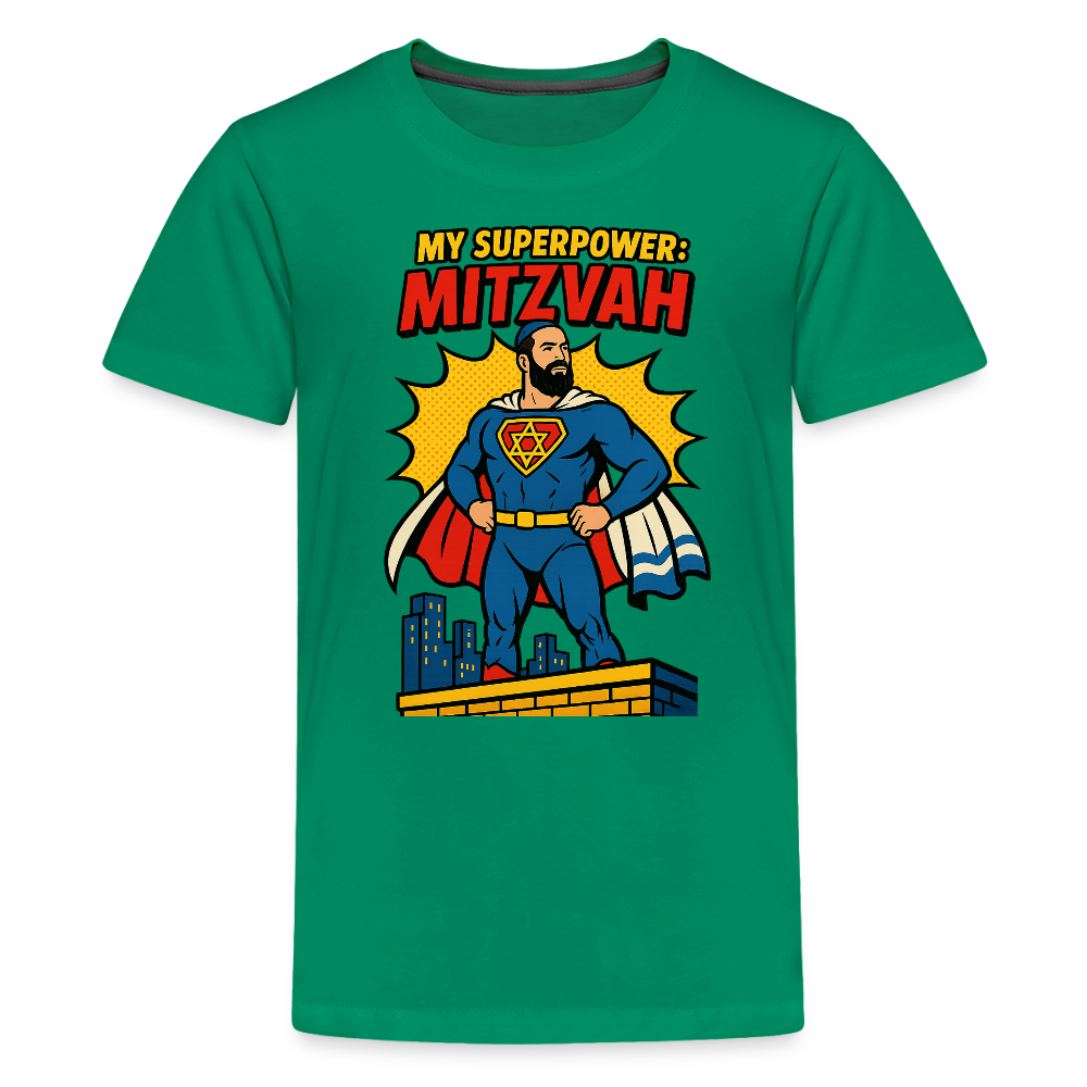 My Superpower: Mitzvah Kids' Premium T-Shirt - kelly green