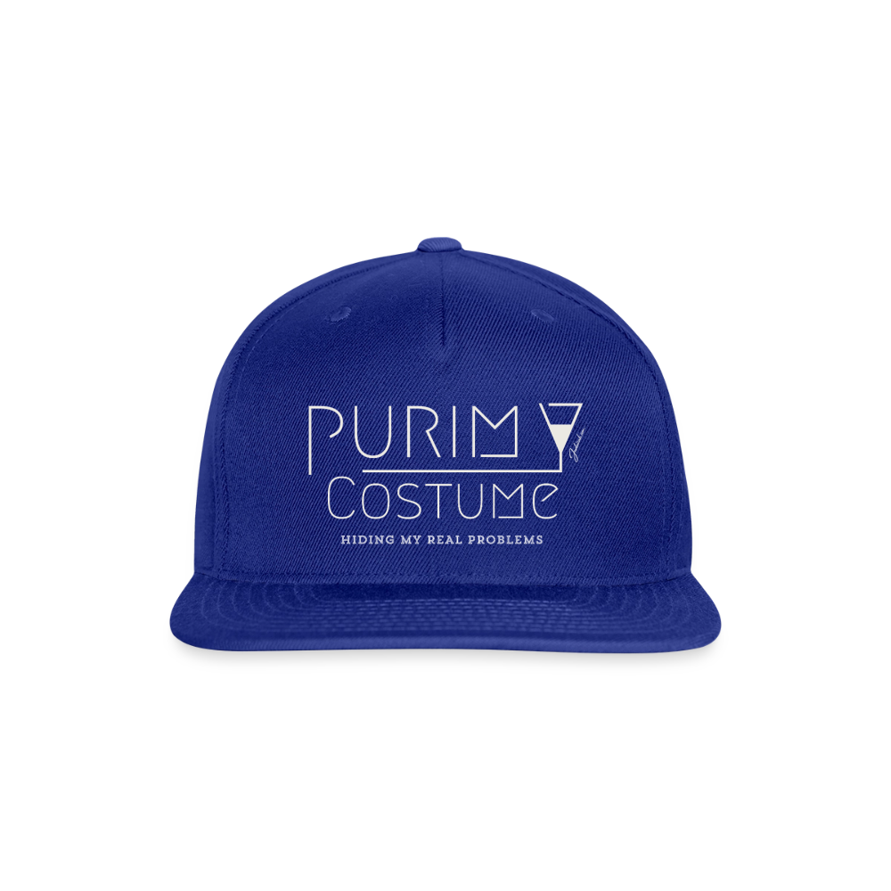 Purim Costume Snapback Baseball Cap - royal blue