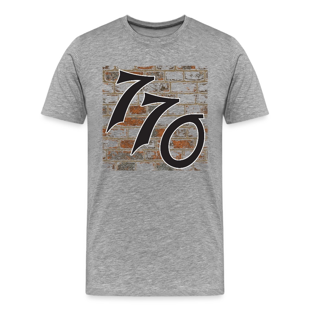 770 Brick Wall Men's Premium T-Shirt - heather gray