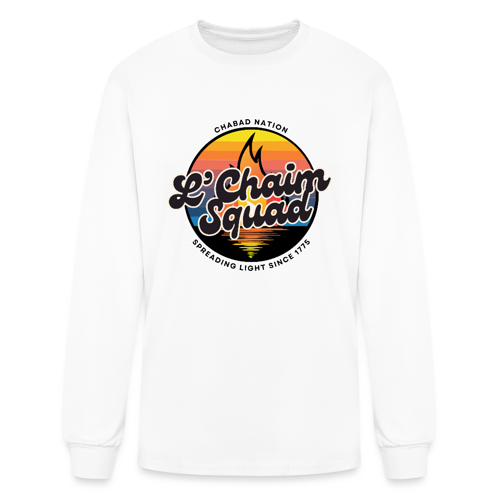 L’Chaim Squad – Spreading Light Men's Long Sleeve T-Shirt - white