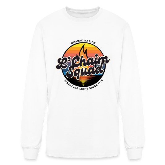 L’Chaim Squad – Spreading Light Men's Long Sleeve T-Shirt - white