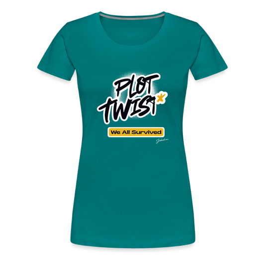 Plot Twist Women’s Premium T-Shirt - teal