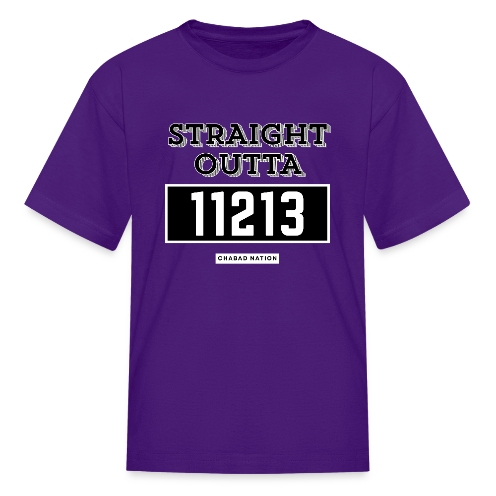 Straight Outta 11213 Kids' T-Shirt - purple