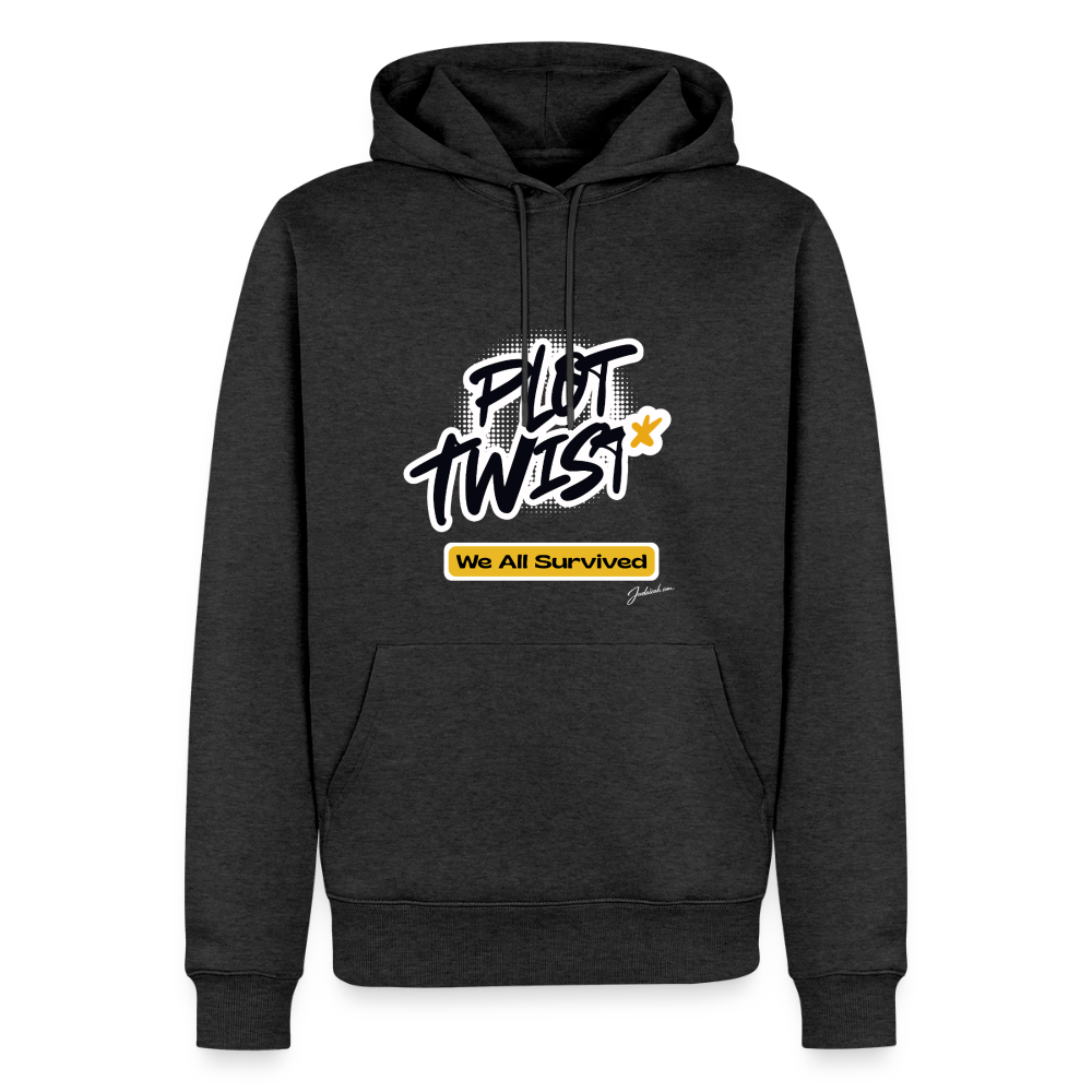 Plot Twist Men’s Premium Hoodie - heather anthracite