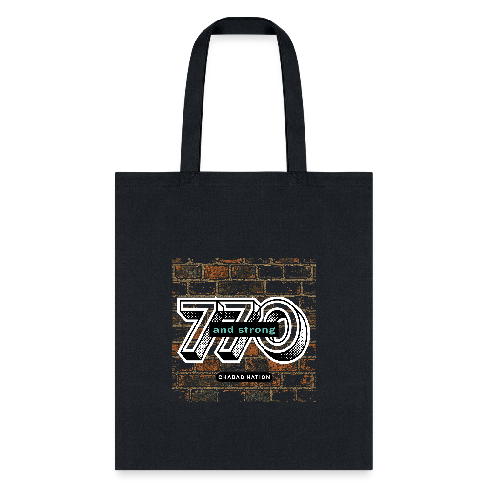 770 And Strong Tote Bag - black