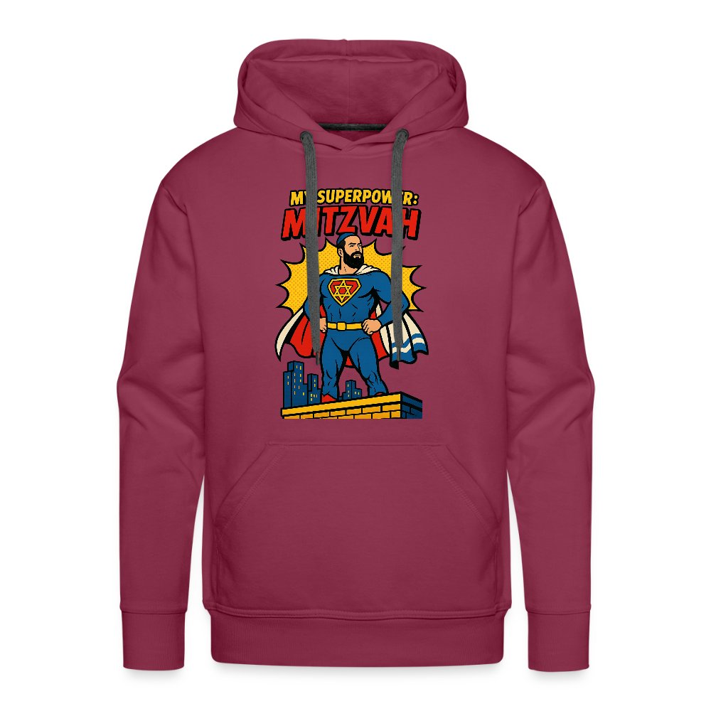 My Superpower: Mitzvah Men’s Premium Hoodie - burgundy