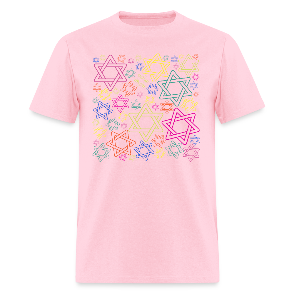 Neon Star of David Festival Men's T-Shirt | GILDAN 5000 - pink