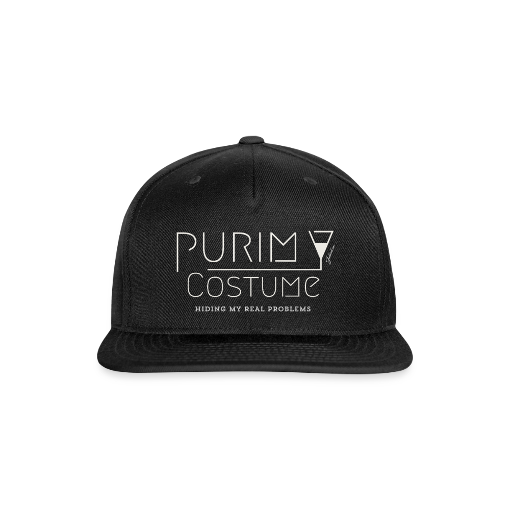 Purim Costume Snapback Baseball Cap - black