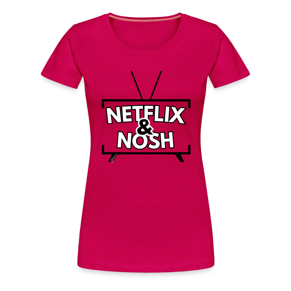 Netflix & Nosh Women’s Premium T-Shirt - dark pink