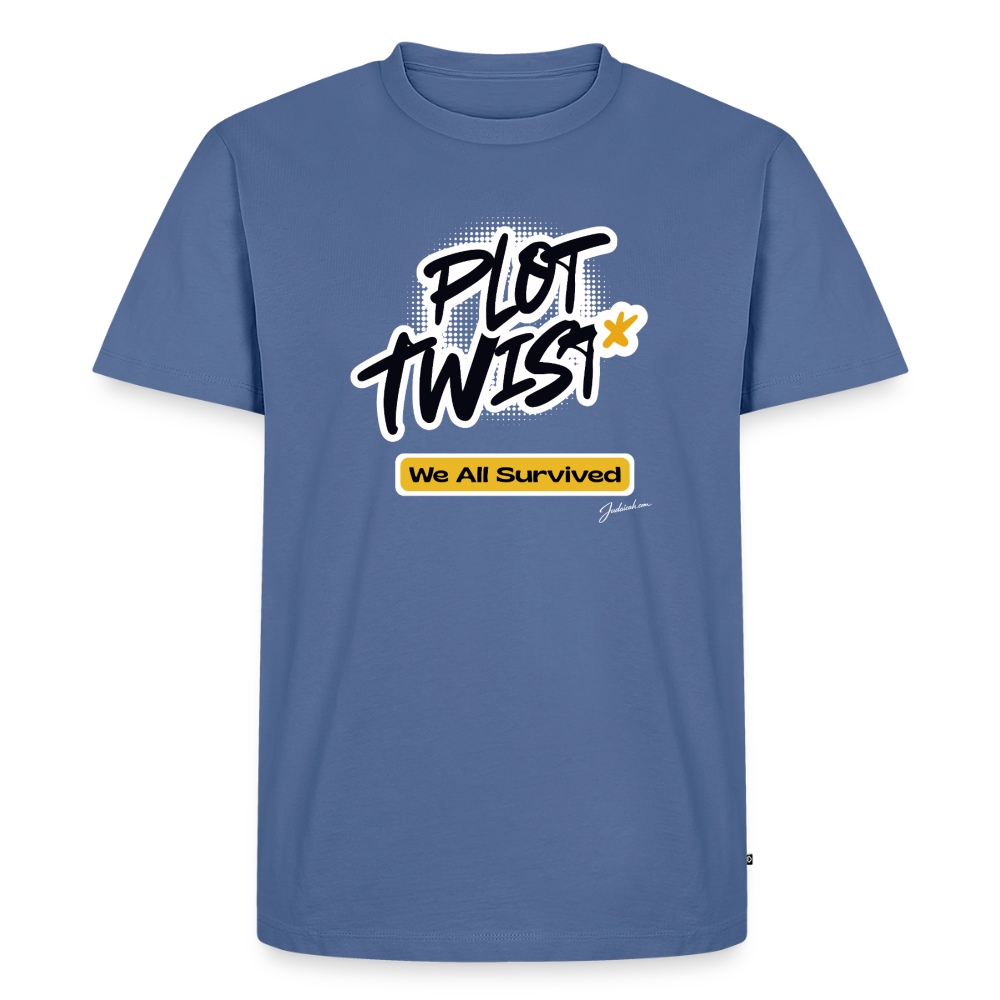 Plot Twist Men's Premium T-Shirt - stone blue 