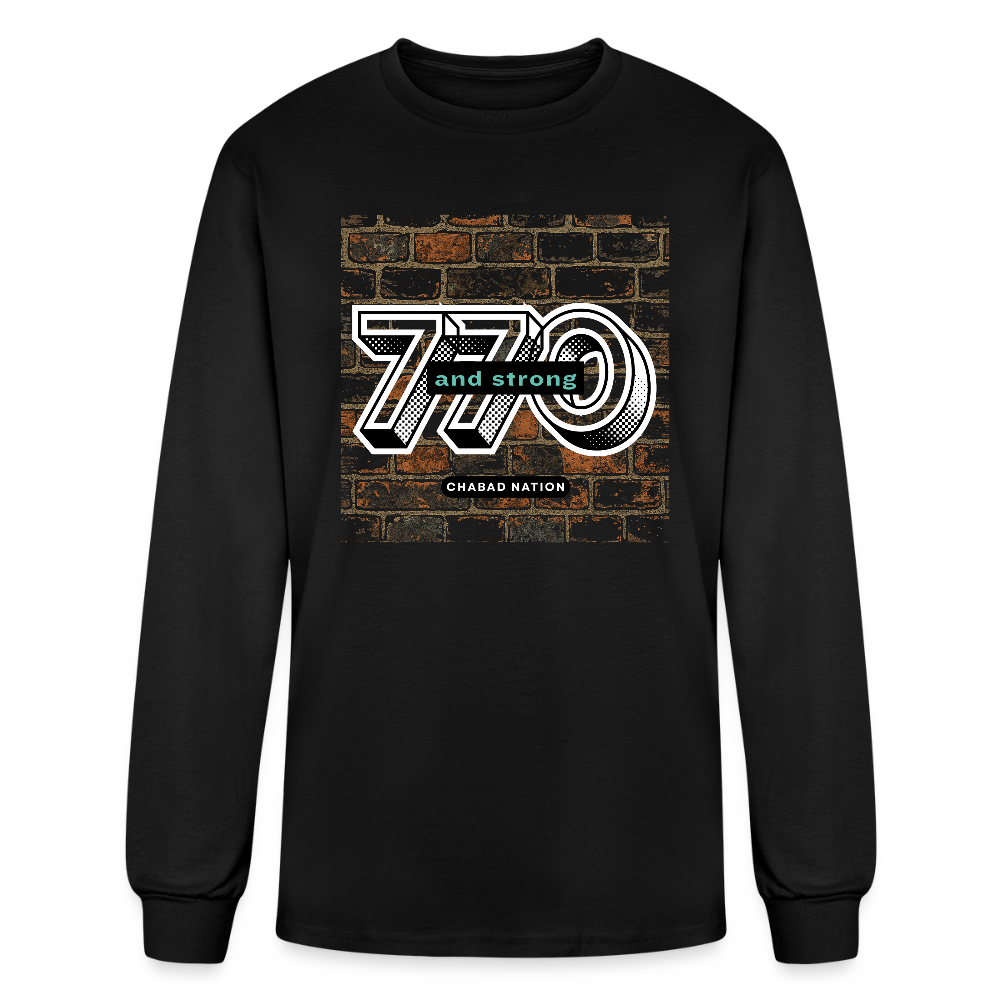 770 And Strong Men's Long Sleeve T-Shirt - black