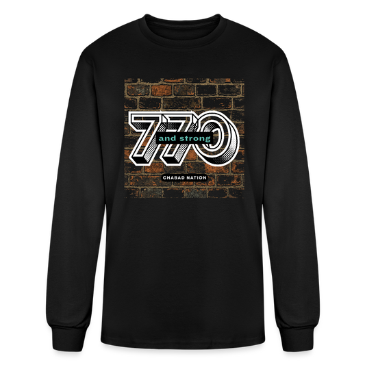 770 And Strong Men's Long Sleeve T-Shirt - black