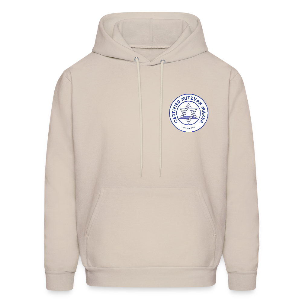 Certified Mitzvah Maker Badge Men's Hoodie - Sand