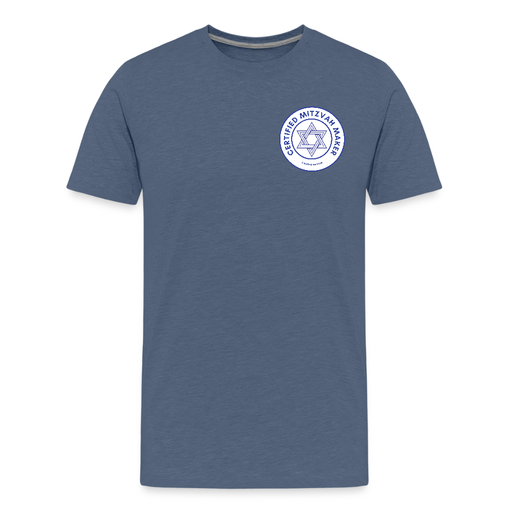 Certified Mitzvah Maker Badge Kids' Premium T-Shirt - heather blue