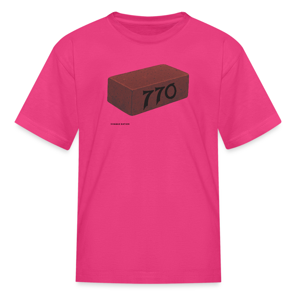770 Solid Brick Kids' T-Shirt - fuchsia