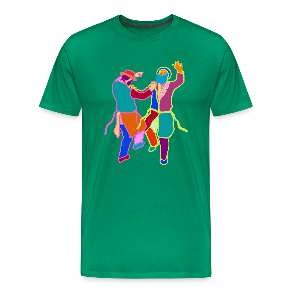 Colorful Dancing Rabbis Men's Premium T-Shirt - kelly green