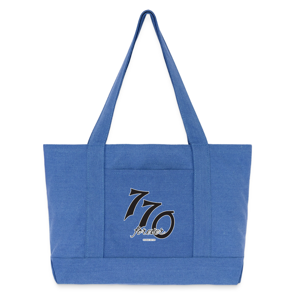 770 Forever Cotton Pigment Dyed Tote Bag - periwinkle blue