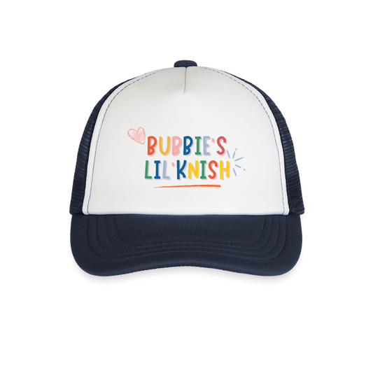 Bubbie's Lil' Knish Kid's Trucker Cap - white/navy