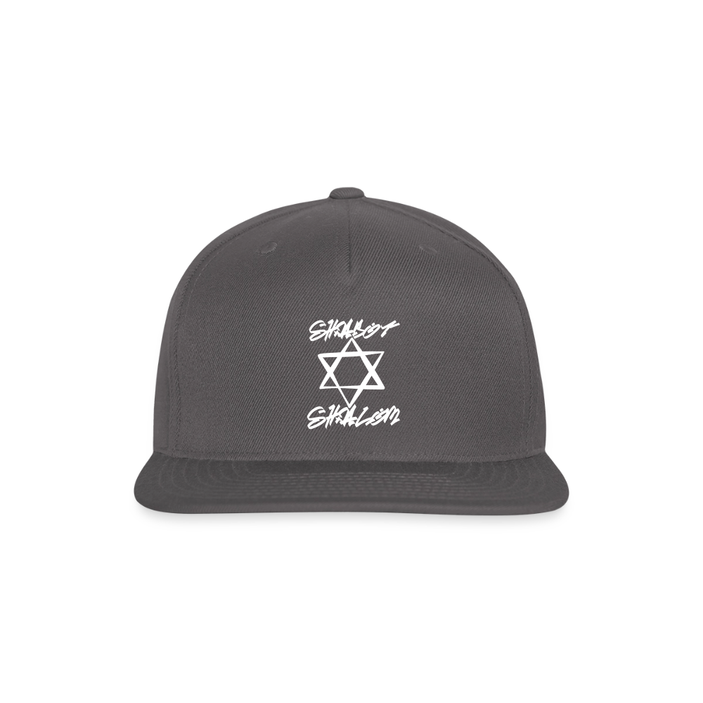Shabbat Shalom Graffiti Light Star Snapback Baseball Cap - dark grey
