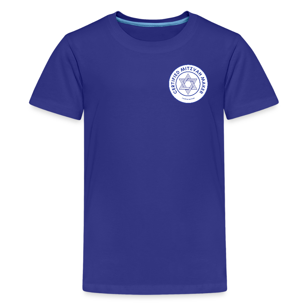 Certified Mitzvah Maker Badge Kids' Premium T-Shirt - royal blue