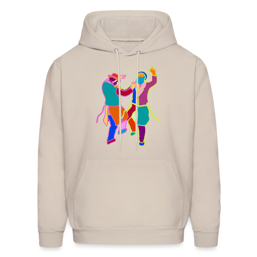 Colorful Dancing Rabbis Men's Hoodie - Sand