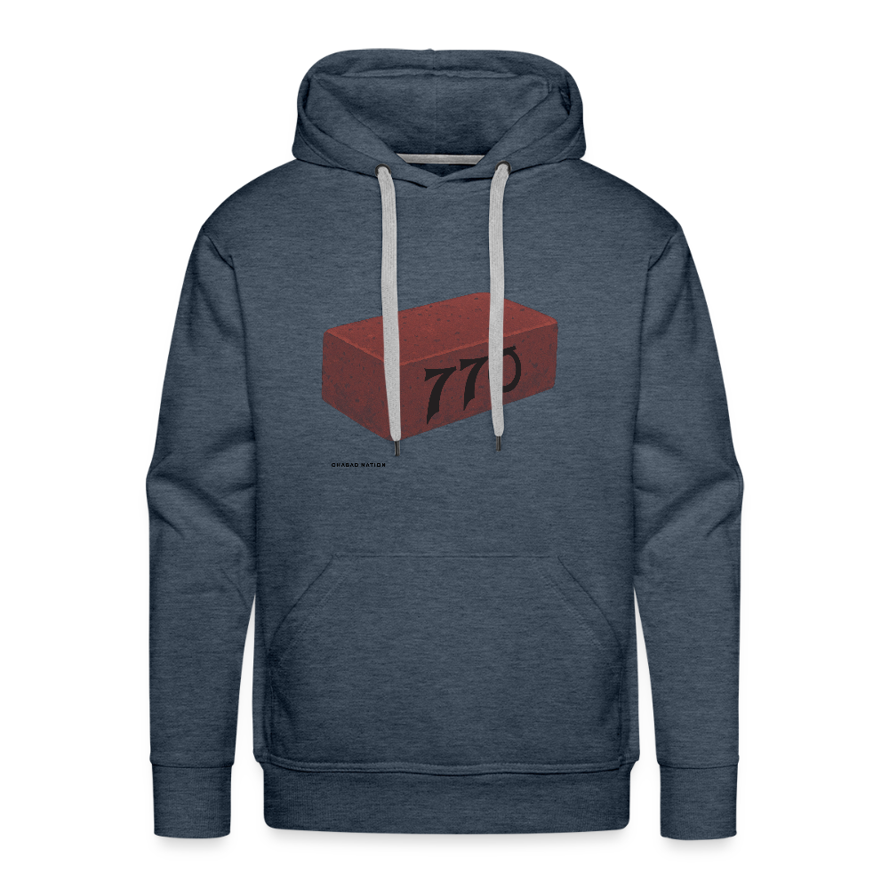 770 Solid Brick Men’s Premium Hoodie - heather denim